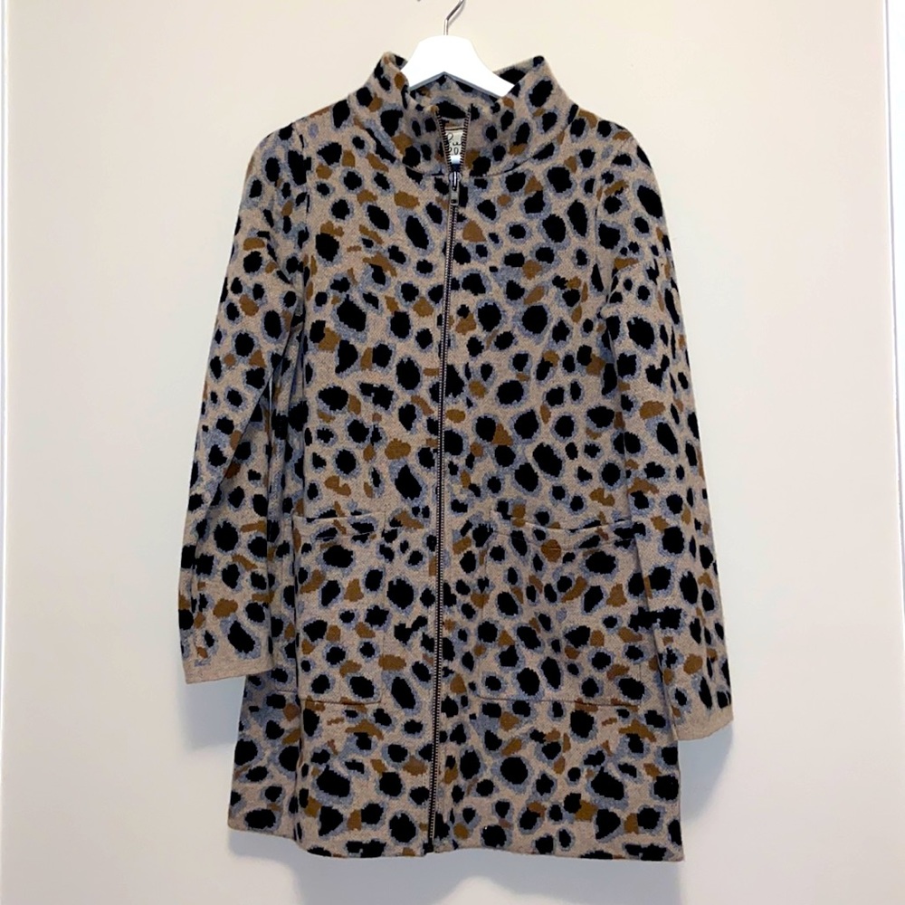 Anthropologie Mienna Spotted Sweater Coat, size XS